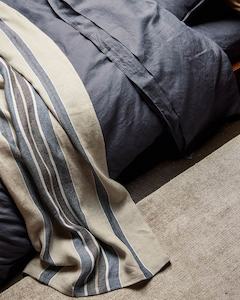 Weave Home European Linen Franco Throw - Denim