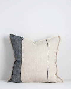 Cushions And Covers Collections: Baya Frankton Linen Cushion - Cloudburst