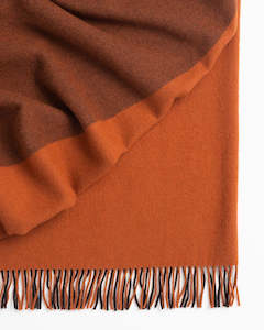 Throws: Weave Home Fiord Throw Blanket - Spice | 100% Premium Wool