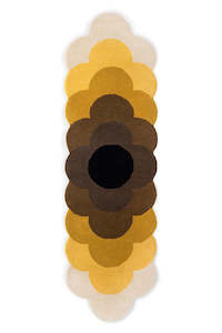 Orla Kiely: Orla Kiely Optical Flower Rug - Dandelion | 100% Wool Runner Floor Rug