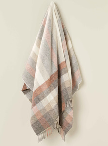 Plaid Throws: NZ Wool Throw - Woodale - Sienna | 100% Pure Wool