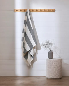 Baya Cheltenham Throw - Storm Blue | Cotton