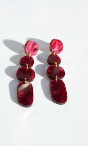 Hagen Co: Juno Earrings - Merlot | Hagen + Co