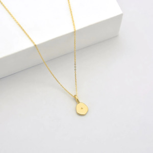 Linda Tahija: Linda Tahija Vega Gold Pendant Necklace
