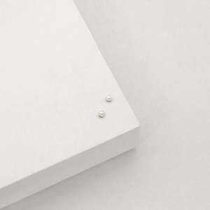 Earrings: Linda Tahija 3mm Freshwater Pearl Gold Stud Earrings