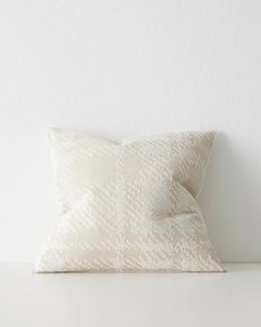 Patterned Cushions: Weave Home Sienne Cushion - Macadamia