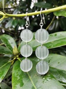 Earrings: Interweave Droplets In Silver Earrings | NZ Designer Anna Leyland