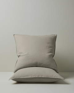 Pillowcases: Ravello Linen Pillowcases - Pebble | Standard, King, or Euro