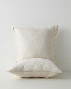 Pillowcases: Ravello Linen Pillowcases - Savanna Pinstripe | Standard, King, or Euro