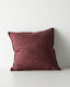 Weave European Linen Como Cushion - Garnet | Three Sizes