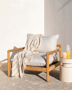 Baya Outdoors Summer 24 Home Decor: Baya Banksia Throw - Almond | Summer Outdoor Style