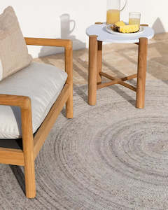 Baya Palm Cove Round Rug - Sand | Indoor or Outdoor