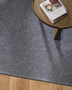 Baya Outdoors Summer 24 Home Decor: Baya Burleigh Floor Rug - Charcoal | Indoor or Outdoor