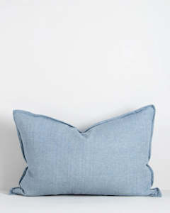 Baya Arcadia Handwoven Linen Cushion - Chambray | Lumbar
