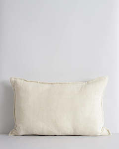 Baya Arcadia Handwoven Linen Cushion - Almond | Lumbar