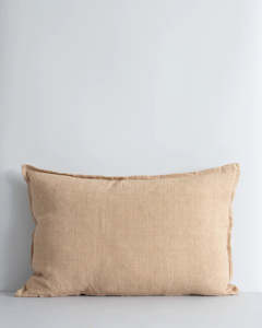 Baya Arcadia Handwoven Linen Cushion - Toasted Coconut