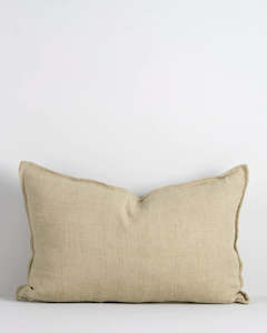 Baya Arcadia Handwoven Linen Cushion - Putty