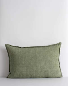 Baya Arcadia Handwoven Linen Cushion - Moss | Lumbar