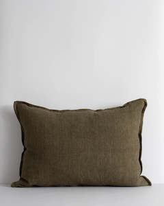 Baya Arcadia Handwoven Linen Cushion - Clove | Lumbar