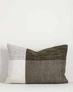 Patterned Cushions: Baya Finn In & Outdoor Cushion - Mangrove | Lumbar
