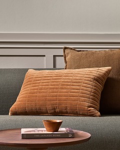 Patterned Cushions: Baya Turner Velvet Cushion - Tobacco| 40 x 60cm