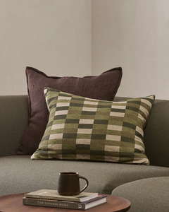 Baya Hugo Linen Cushion - Forest | 45 x 55cm