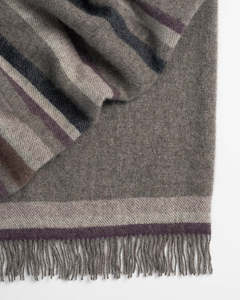 Weave Home Lawrence Wool Throw Blanket - Mulberry | Large Size