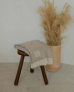 Weave Harris Merino Lambswool Throw - Natural