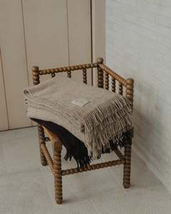 Weave Home Nevis Throw Blanket - Oak | NZ Lambswool