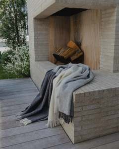 Weave Bayswater NZ Wool Throw Blanket - Charcoal
