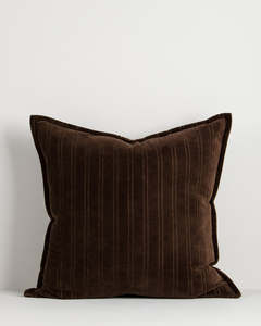 Baya Stria Cushion - Chocolate