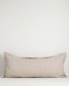 Baya Linden Long Lumbar Cushion - Linen