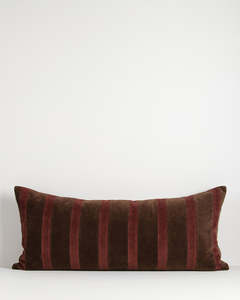 Baya Huxley Cushion - Chocolate/Cherry