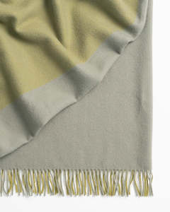 Weave Home Fiord Throw Blanket - Moss | 100% Premium Wool