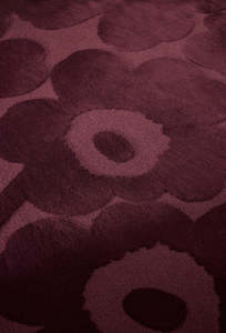 Rugs: Marimekko Unikko Wool Rug - Burgundy