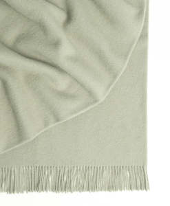 Weave Home Nevis Throw Blanket - Thyme | NZ Lambswool