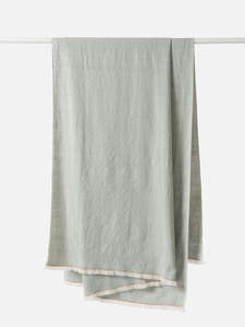 All Bedding: Città Morris Throw - Cloud/Orange Peel