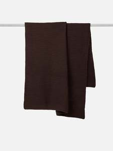 All Bedding: Città Wool Purl Knit Throw - Cocoa | 100% Wool