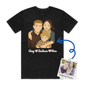 Custom Gift For Dad: Anime-Inspired Custom Printed Tees