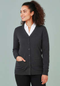 Healthwear: Button Front Womens Knit Cardigan