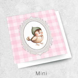 Mini Textured Cards: birdie frame
