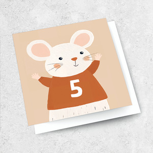 Small Cards 1: age 5 - happy mouse