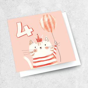 Small Cards 1: age 4 - balloon cat