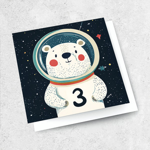 Small Cards 1: age 3 - space bear