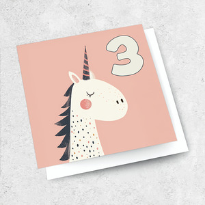 Small Cards 1: age 3 - unicorn
