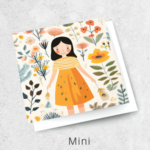 Mini Cards Luxe Textured: cute girl II