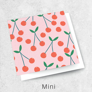 Mini Cards Luxe Textured: red cherries