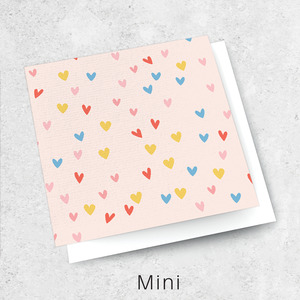 Mini Cards Luxe Textured: coloured hearts