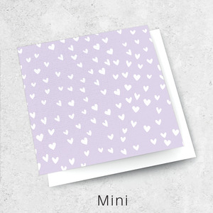 Mini Cards Luxe Textured: lilac hearts