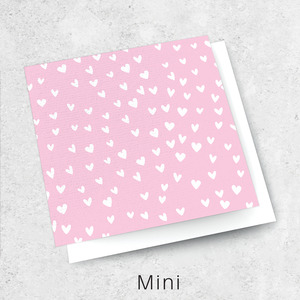 Mini Cards Luxe Textured: pink hearts